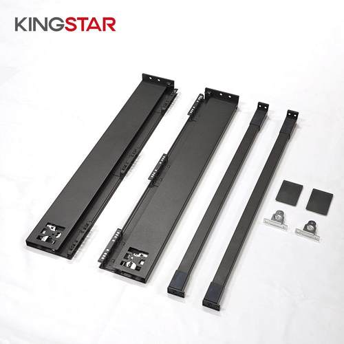 金思达 双层金属抽屉侧板超薄骑马抽二维调节缓冲阻尼滑轨