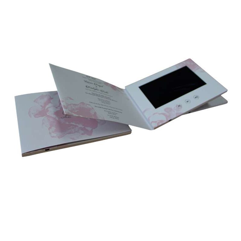 厂家小量批电子贺卡 7寸电子贺卡模板 婚礼视频贺卡 宣传贺卡