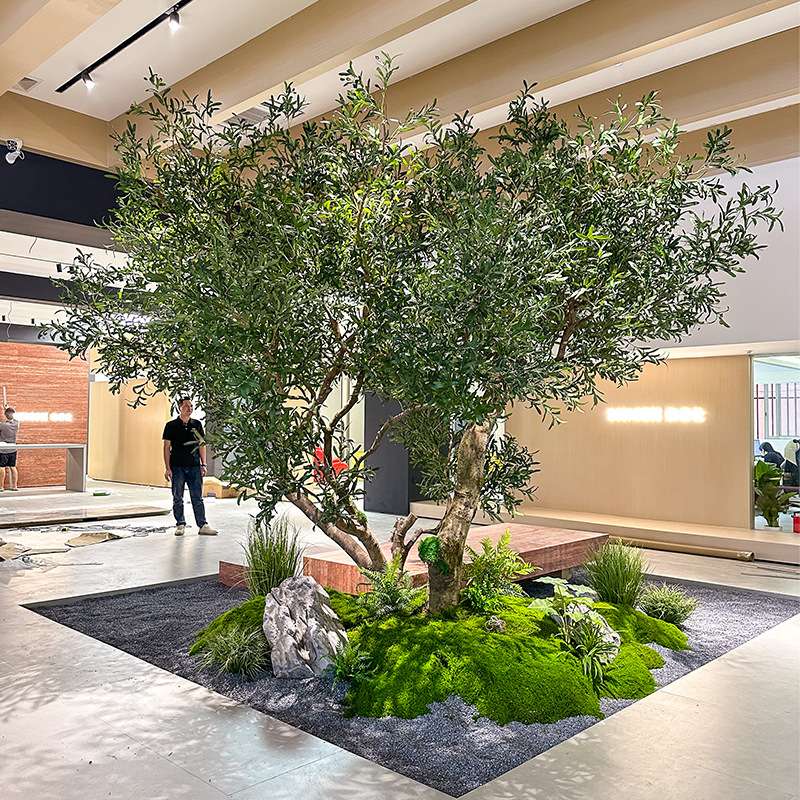 精品仿真橄榄树榕树大型落地生绿植室内外景观装饰橱窗造景假树