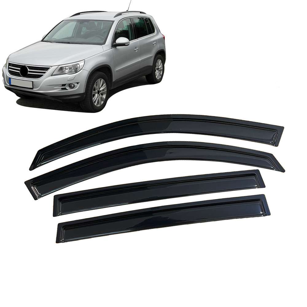 适用Volkswagen Tiguan 2007-2017晴雨挡侧窗导流板雨眉加厚注塑