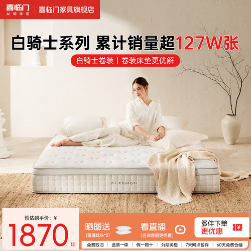 三区独袋弹簧记忆棉床垫