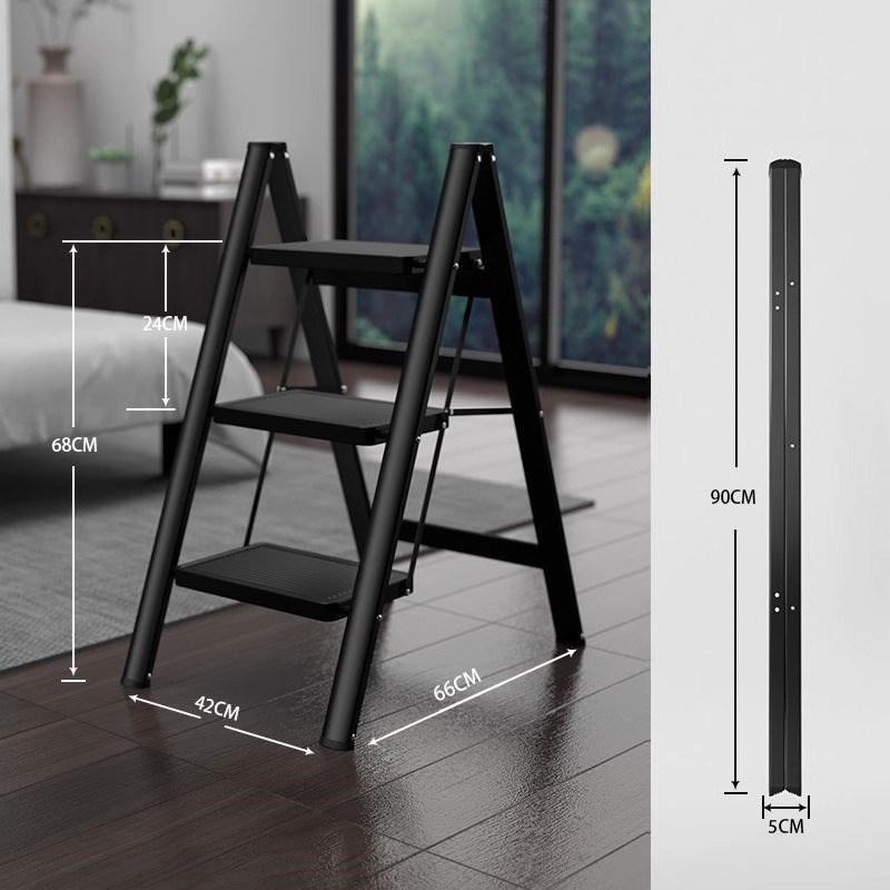 梯子家用折e叠伸缩梯加厚人字梯室内多功能楼梯乔迁搬家四步小梯