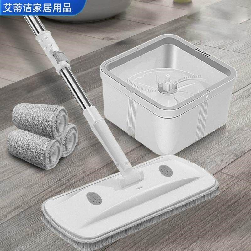 平板拖把家用免手洗一拖净旋转污水分离拖布懒人吸水墩布桶套装