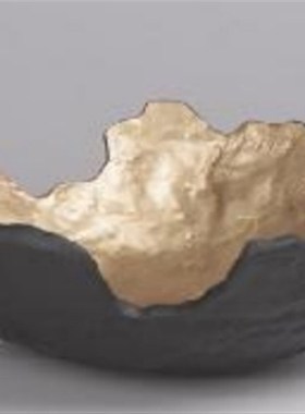 现代侘寂风复古果盘树脂托盘摆A件样板房民宿酒店茶几桌面软装饰