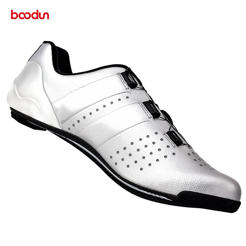 bodun /Boden新户外w自行车鞋电镀银鞋面自行车路锁鞋碳纤维大底
