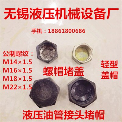 堵帽堵头M141.5M161.5M181.5M221.5公制内螺纹闷头堵接头
