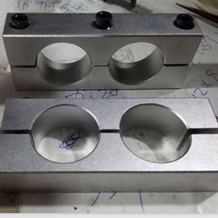 分离夹双孔平行夹双孔平行固定夹分离型双孔连接件分离型光轴固定