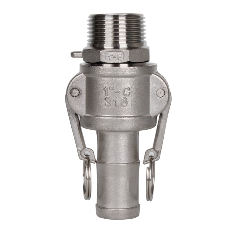 304不锈钢外丝宝塔快速接头套装f+c型扳把式卡扣快接头油管皮管