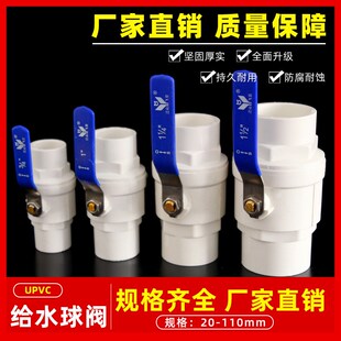 PVC球阀 钢柄球阀开关阀门水管闸阀配件钢手柄球阀20 25 32 40 50