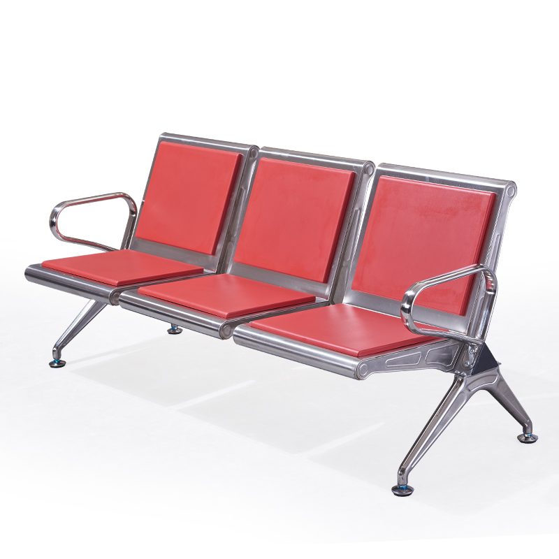 PU候诊椅聚氨酯排椅自结皮等候椅机场椅3人多人排椅等待椅连联椅