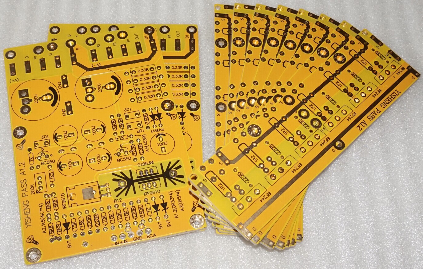 PASS A2/A1.2单端甲类功放PCB(一套10张)