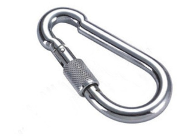 保险钩保险扣 快挂弹簧钩安全挂钩带锁母铁链安全绳钩带螺丝卡扣