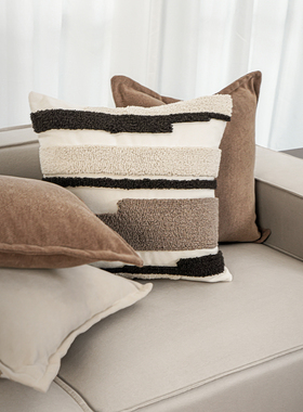 龙憩阁中古美拉德风沙发抱枕高级感客厅样板间立体感沙发靠枕靠垫