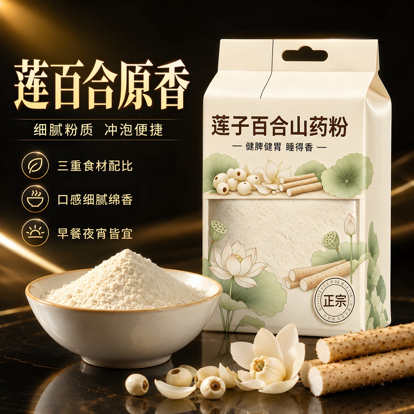 莲子百合山药粉儿童可食用原味银耳红枣枸杞炖品材料官方旗舰店