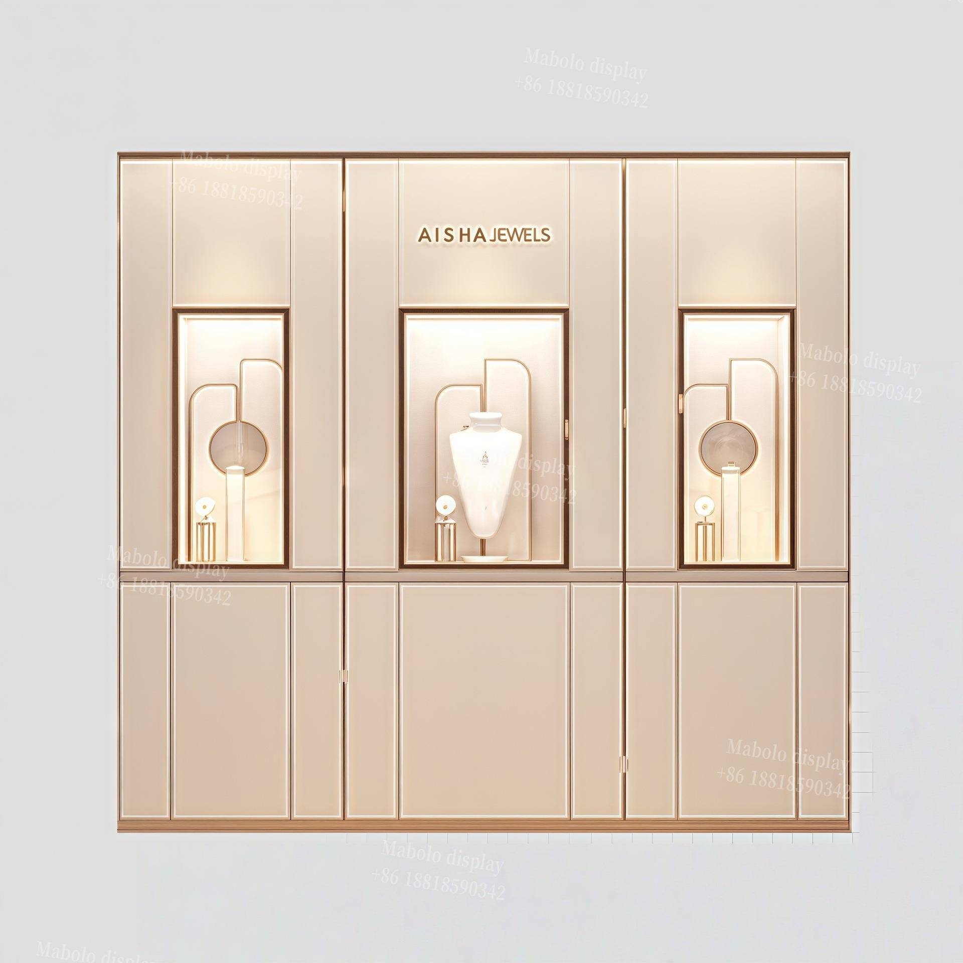 2025高端定制珠宝墙展示柜高品质珠宝展示墙盒全店定制工厂