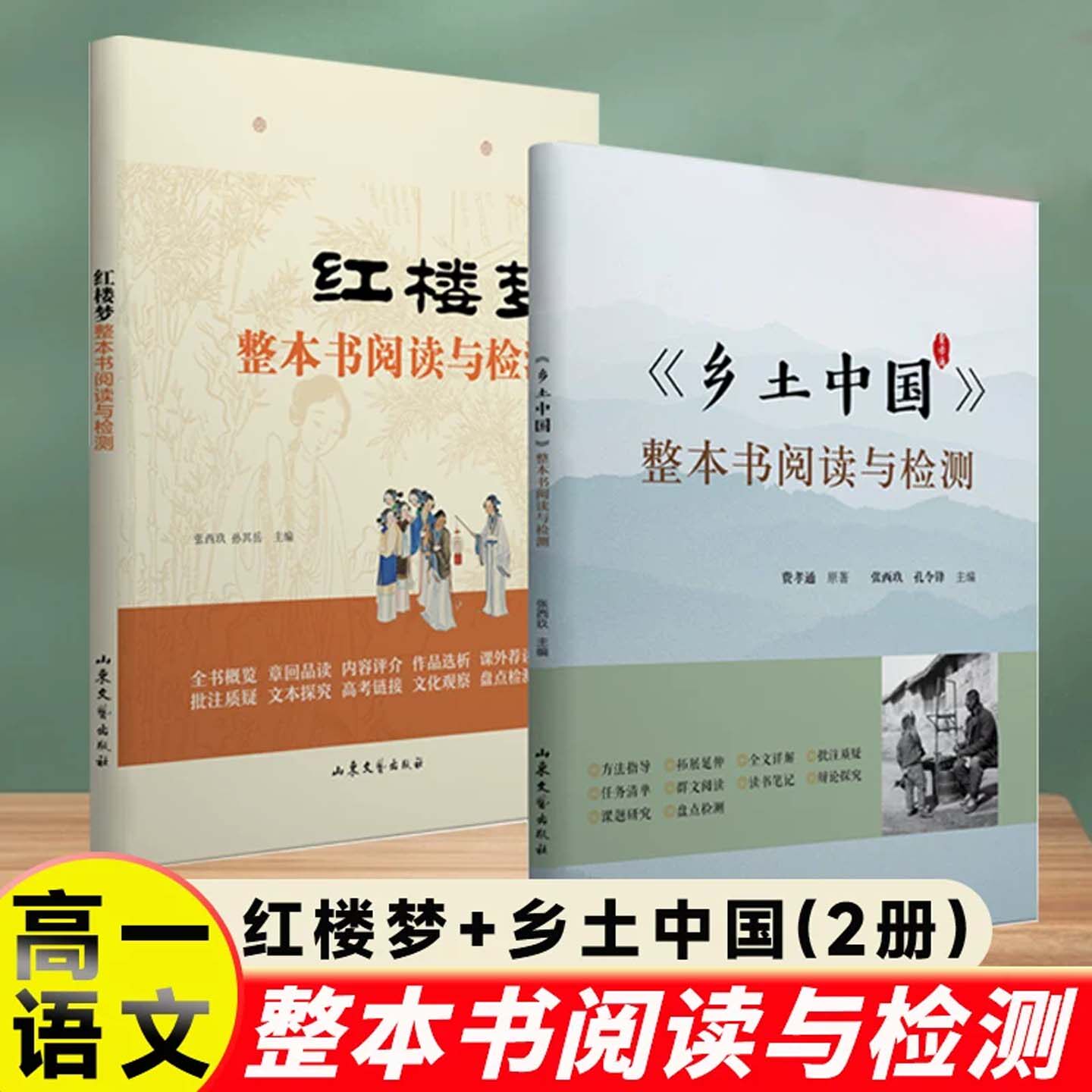 乡土中国红楼梦整本书阅读与检测全2册费孝通高中全面解析红楼梦研习手册语文整本书阅读高一备考工具书原文阅读课外书文学名著