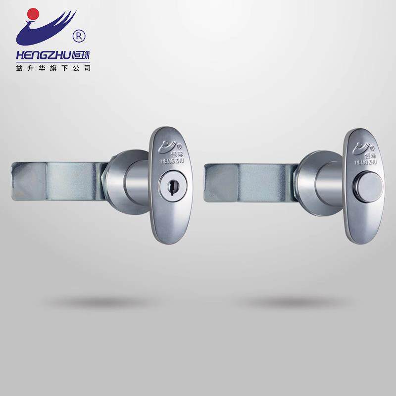 恒珠柜锁MS302-1锌合金执手锁 机械设备控制柜配电箱电柜门锁