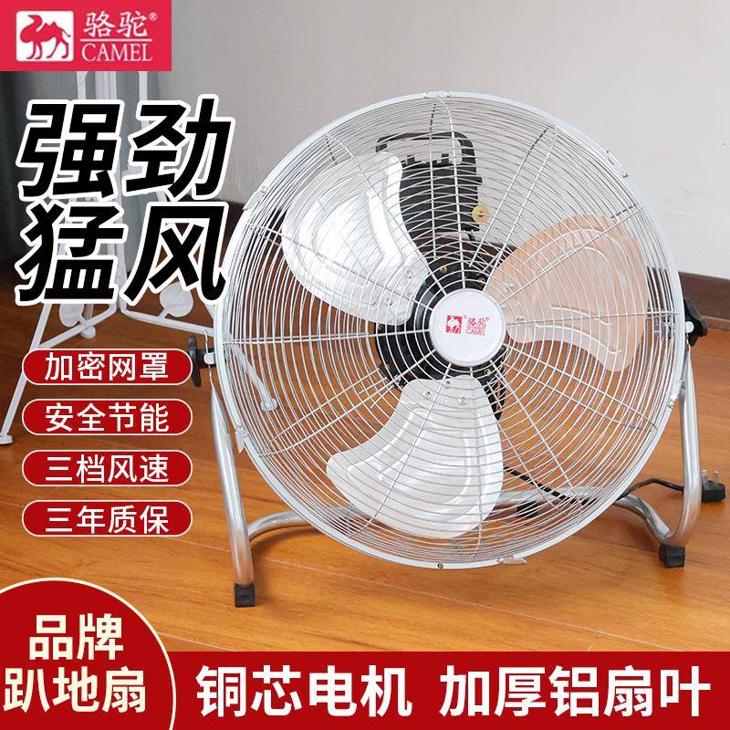骆驼趴地扇台式坐爬地扇大功率工业风扇落地扇大风力家用商用静音