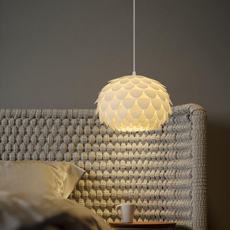 现简约客厅饭厅网红PP鱼鳞吊灯 民宿卧室床头温馨装饰吊灯创意