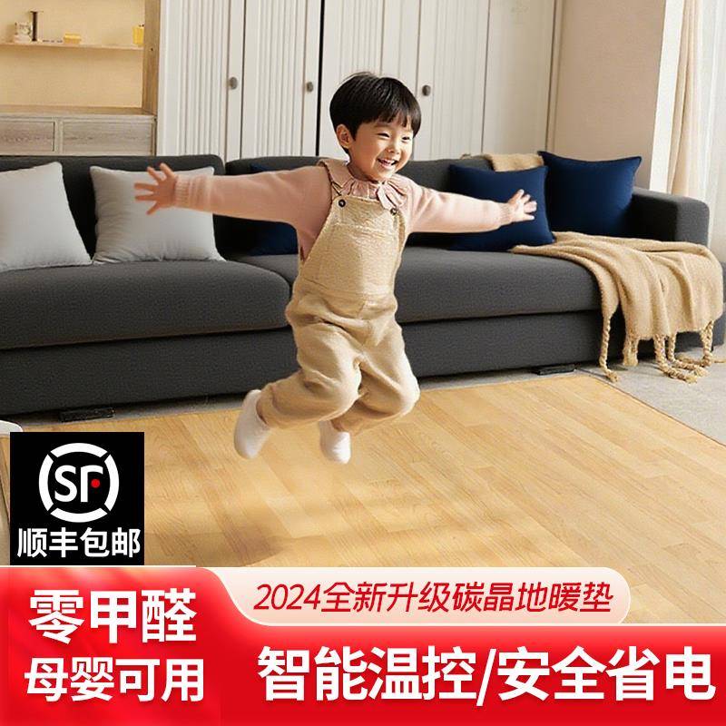 韩国石墨烯地暖垫防水易清洁家用移动电地暖客厅加热碳晶电热地毯