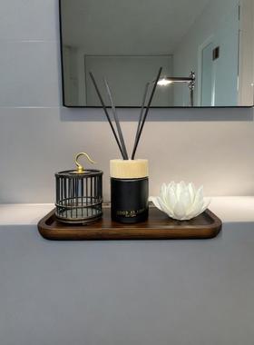 新中式卫生间浴室摆件样板房卫浴卖场装饰品香薰托盘组合套装软装