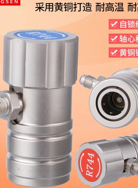 洪森Hs-R744 Co2制冷剂计量套件制冷剂转换连接器汽车空调氟化物