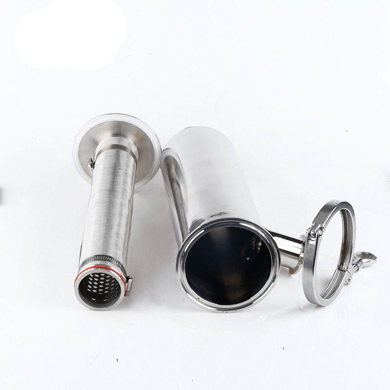 快装角式过滤器304不锈钢卫生级卡盘式管道过滤直通L型直角过滤器