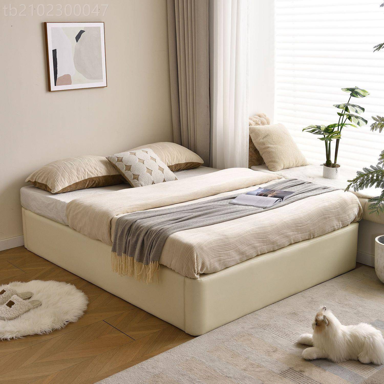 头TEQ床实木落地无床榻榻米床地台床小户型排骨架床架可子底座