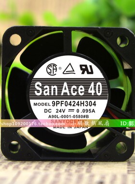 三洋 A90L-0001-0580#B 9PF0424H304 24V 0.095A 发那科风扇4CM