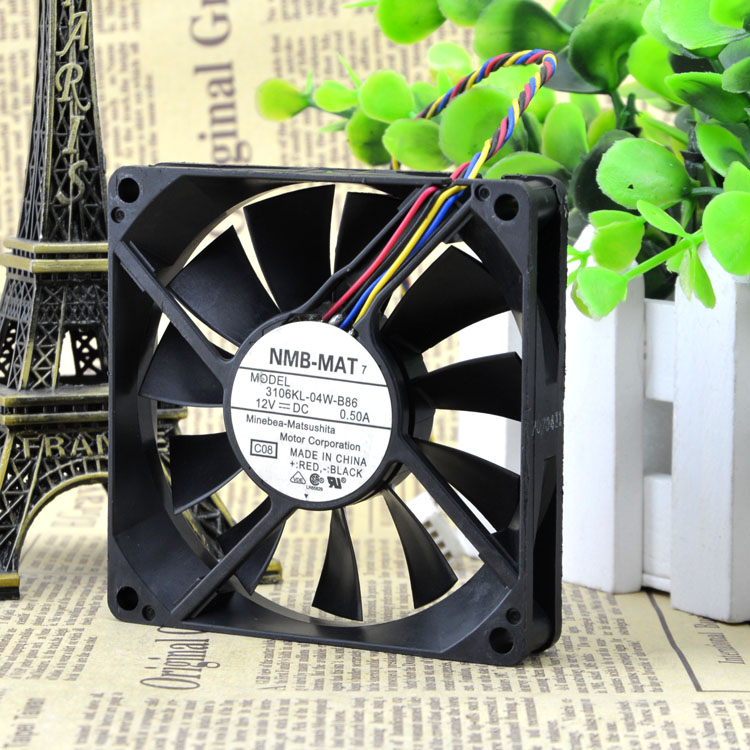 正品NMB 3106KL-04W-B86 8015 12V 0.50A 8CM/厘米 PWM控速风扇