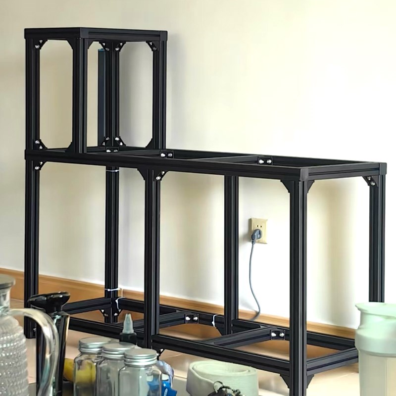 铝型材欧标2020/3030工业流水线铝合金框架置物架收纳.柜组装定制