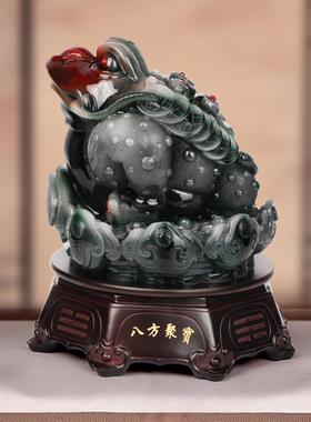 金蟾摆件招财大号三足蟾蜍开业礼品金蝉店铺办公室收银台装饰品