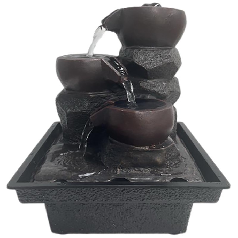 干电池款流f水摆件不插电不充电桌面流水摆件送礼