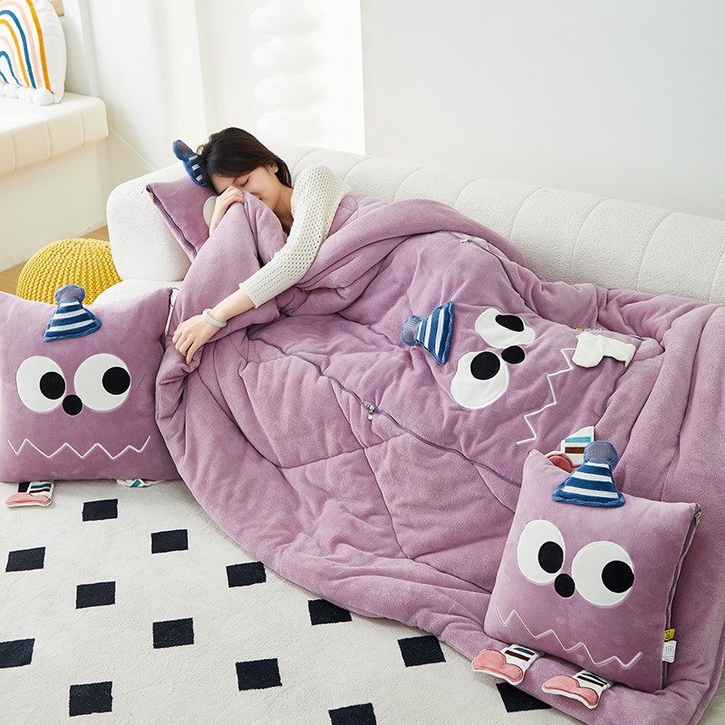 抱枕被子两用午睡毯子二合一车用枕头被K办公室午休靠枕车载盖毯