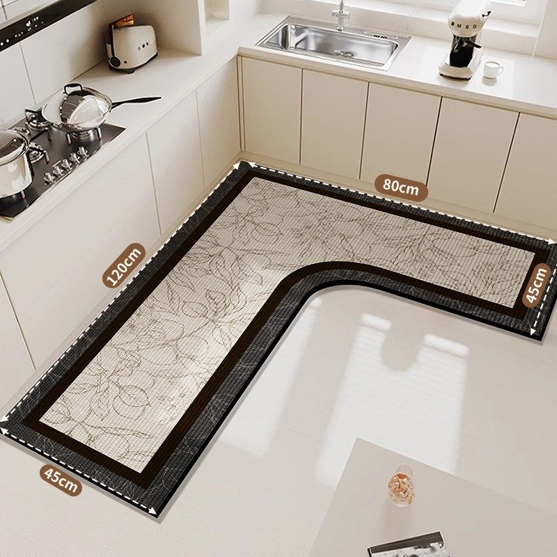 厨房专用地垫硅藻泥L形整块吸水垫吸油防滑可擦免洗地毯防油耐脏,居家布艺,厨房地垫,淘宝优惠券,粉丝福利购,淘宝优惠卷