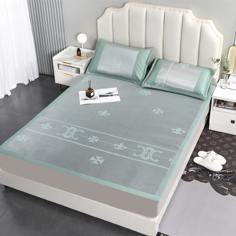 冰丝凉席可水洗1.05夏天草席天然纯藤席三件套裸睡夏季席子空调席,床上用品,藤席,淘宝优惠券,粉丝福利购,淘宝优惠卷