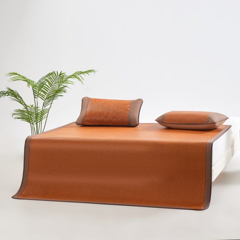 2025新款夏季冰藤席子双面可折叠草竹席冰丝床席学生宿舍家用凉席,床上用品,藤席,淘宝优惠券,粉丝福利购,淘宝优惠卷