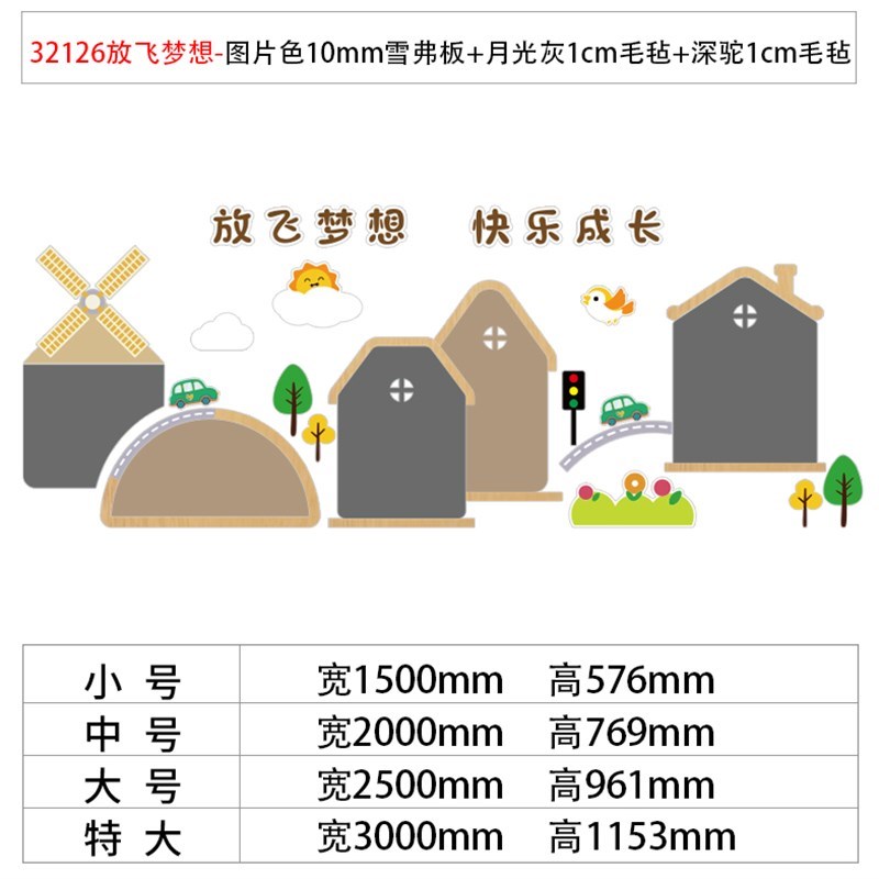 毛毡板墙面贴走廊文化装饰幼儿园环创主题成N品托管班中心形象材