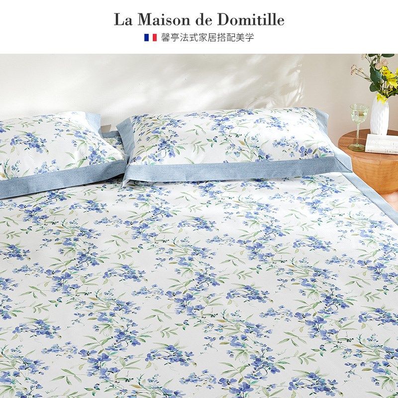 馨亭印花冰丝席三件套可折叠花卉凉席单双人夏季空调软席子家用,床上用品,冰丝席,淘宝优惠券,粉丝福利购,淘宝优惠卷