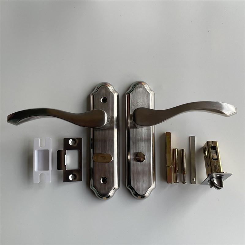 洗手间门锁卫生间厕所浴r室通用型锁具无钥匙室内单舌不锈钢门把