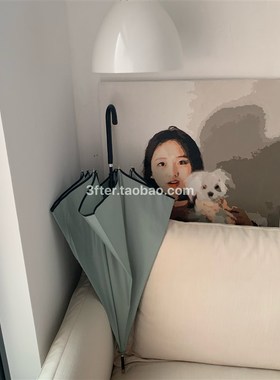 雨后3fter 好物分享治愈杏棕 遮雨高级感舒适色系长柄纯色雨伞