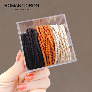 皮筋女扎头高颜值韩国黑色洋气橡皮筋夏季发量少短发不伤发皮圈