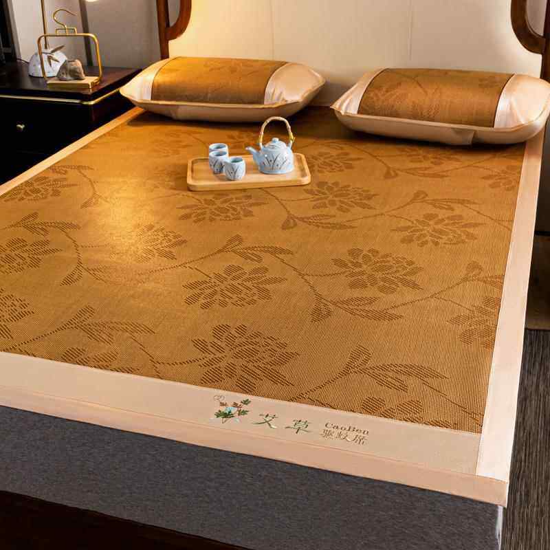 双面凉席藤席2025艾草家用学生宿舍单人夏季席子冬夏两用草席折叠,床上用品,藤席,淘宝优惠券,粉丝福利购,淘宝优惠卷