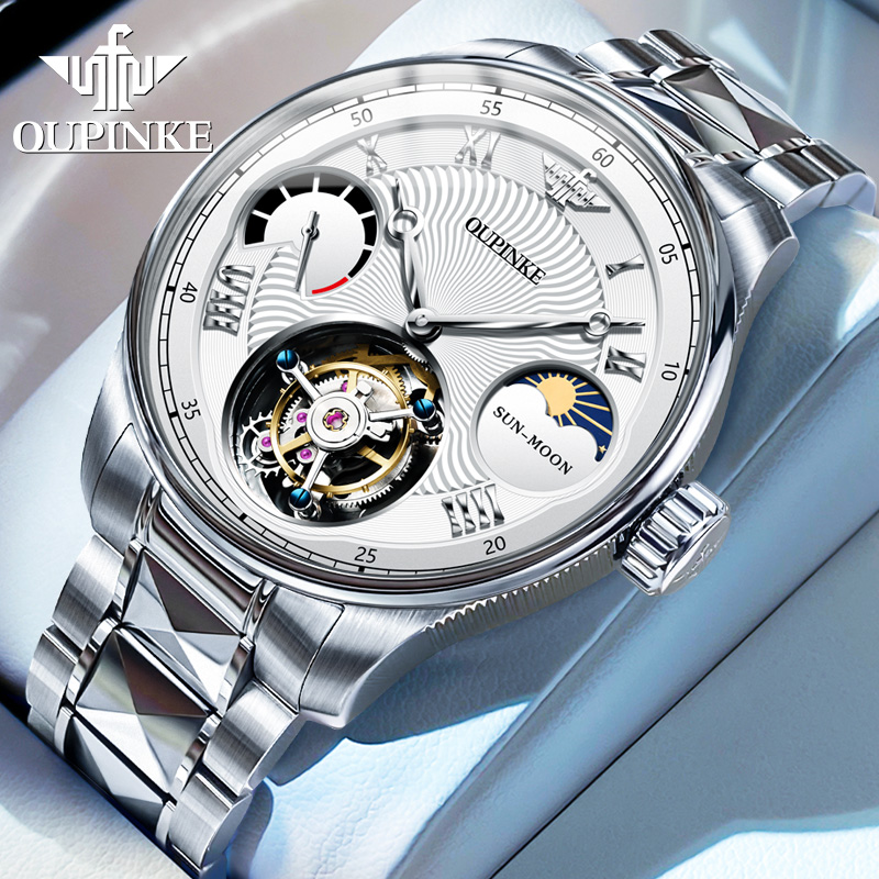 瑞士欧品客陀飞轮男士机械手表