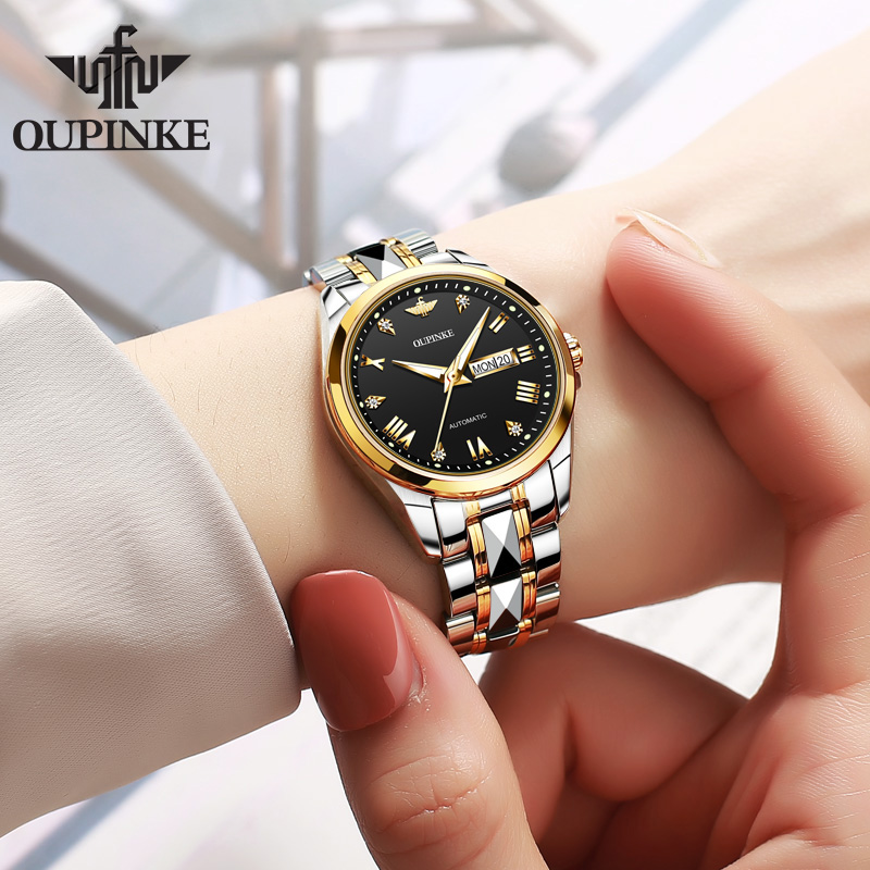 瑞士欧品客品牌女士时尚机械腕表