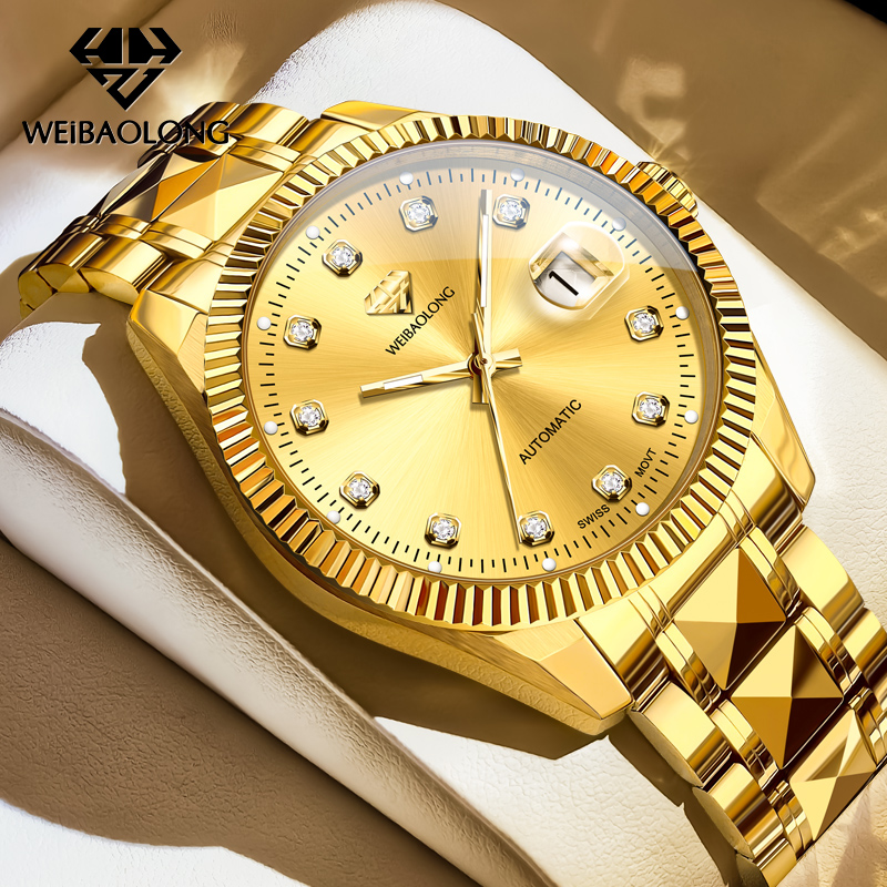 瑞士进口机芯含11颗真钻机械手表