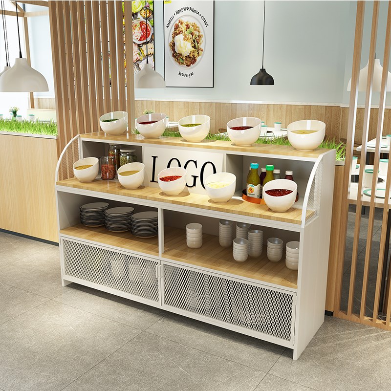 火锅店自助调料台佐料台串串香调味小料台蘸酱台大理石调料柜商用