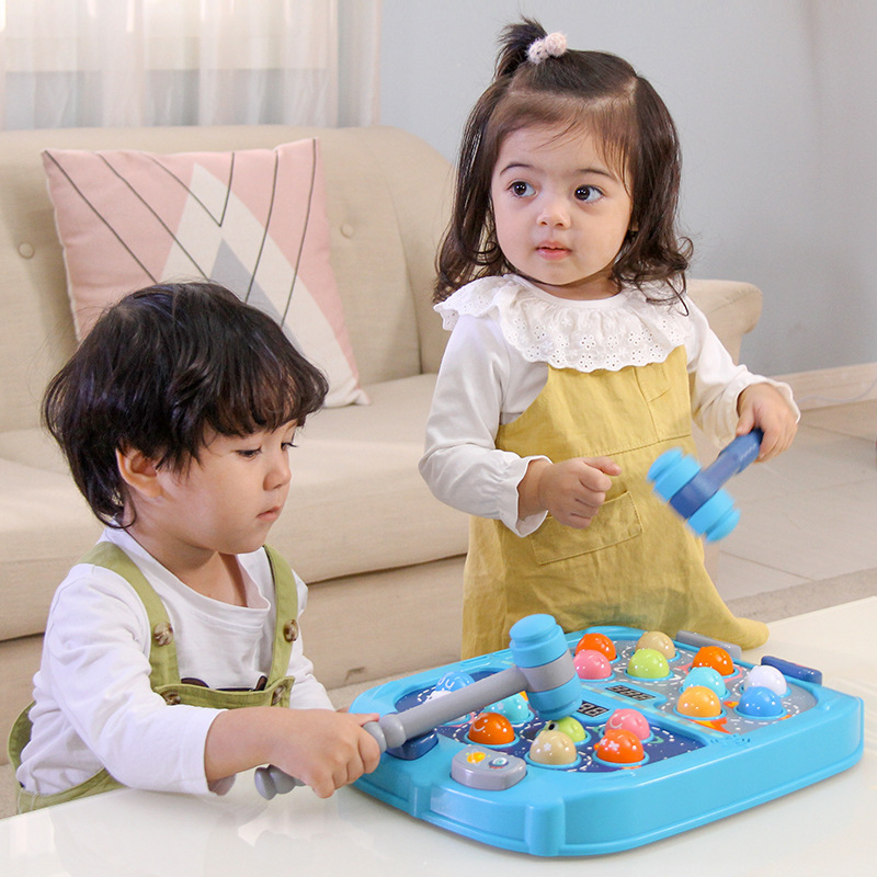 大号音乐玩具大作战打地鼠电动声光双人竞技亲子游戏机益智