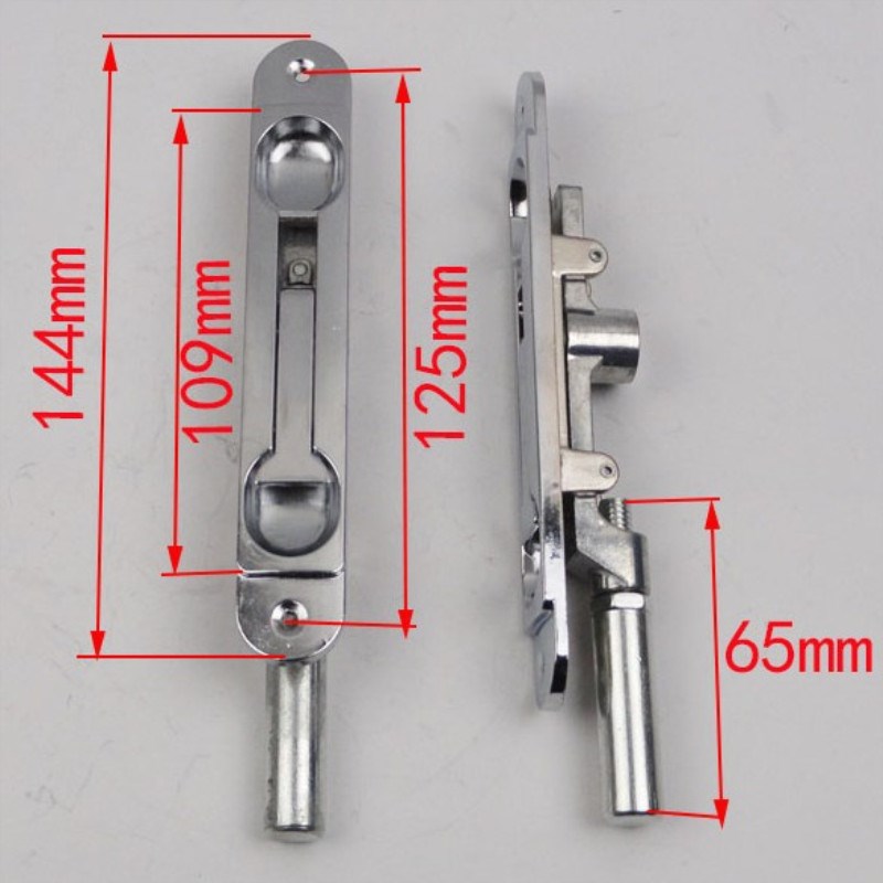 不锈钢门大门天地隐形插销锁防盗B子母门暗插销6寸圆头老式暗插销