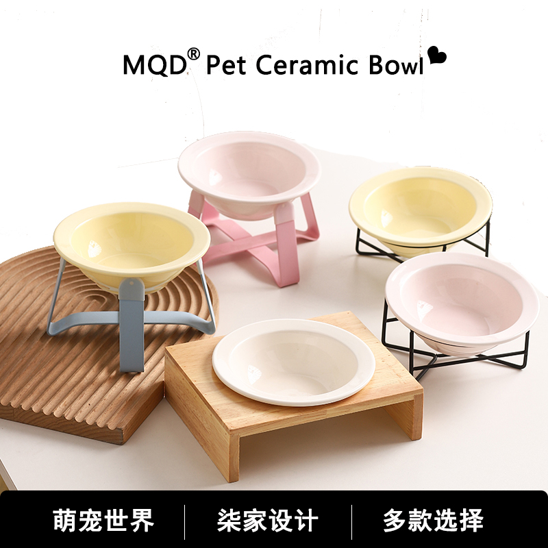 萌柒多宠物碗陶瓷可拆解